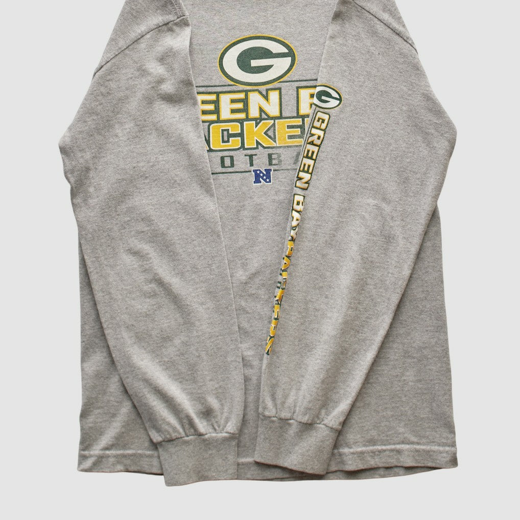 Green Bay Packers NFL 2010s Long Sleeve T-shirt Heather Gray Vintage | Fanatics
