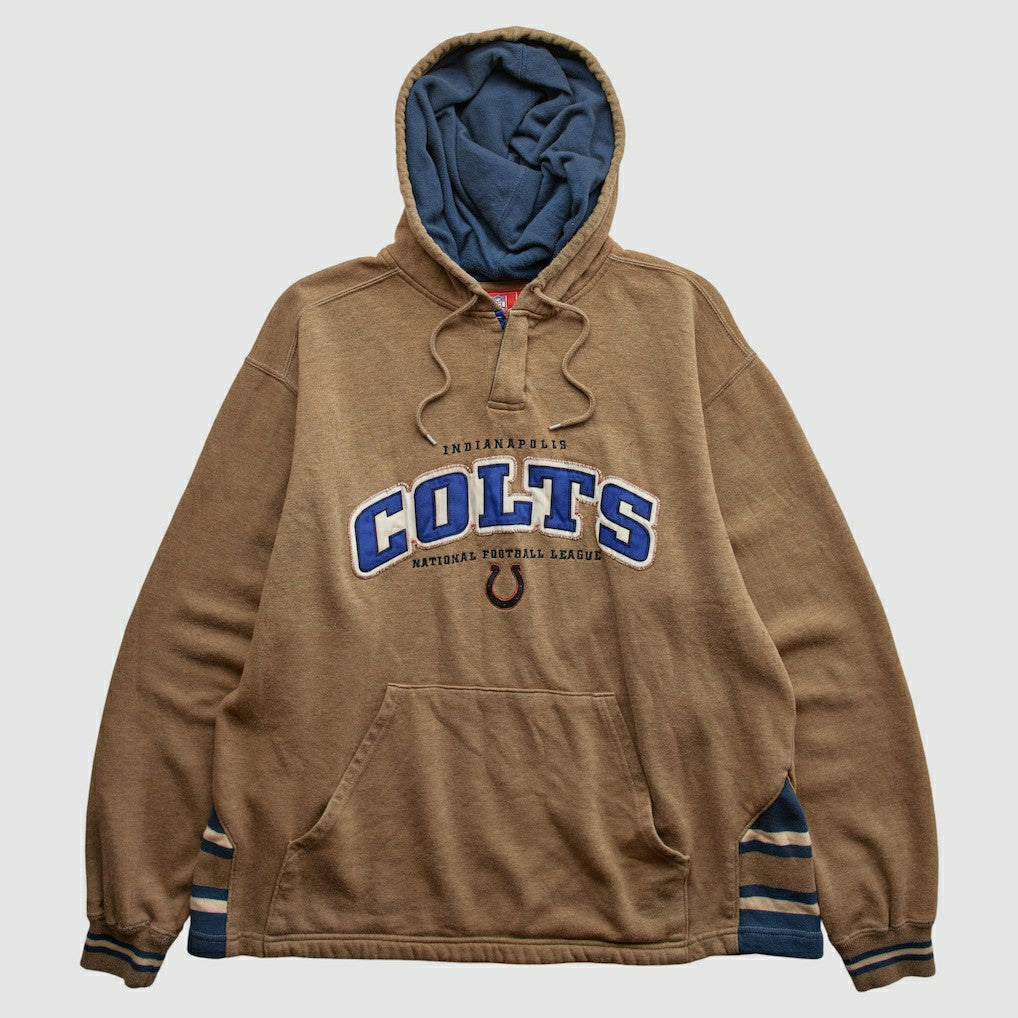 Indianapolis Colts NFL 2000s Hooded Pullover Sweatshirt Tan Vintage | Fanatics