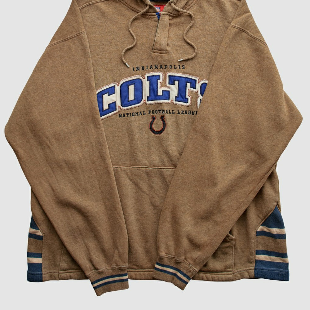 Indianapolis Colts NFL 2000s Hooded Pullover Sweatshirt Tan Vintage | Fanatics