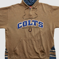 Indianapolis Colts NFL 2000s Hooded Pullover Sweatshirt Tan Vintage | Fanatics