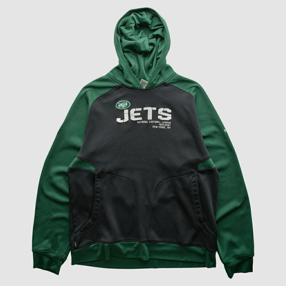 New York Jets Reebok 2010s Hooded Pullover Sweatshirt Black Vintage | Fanatics