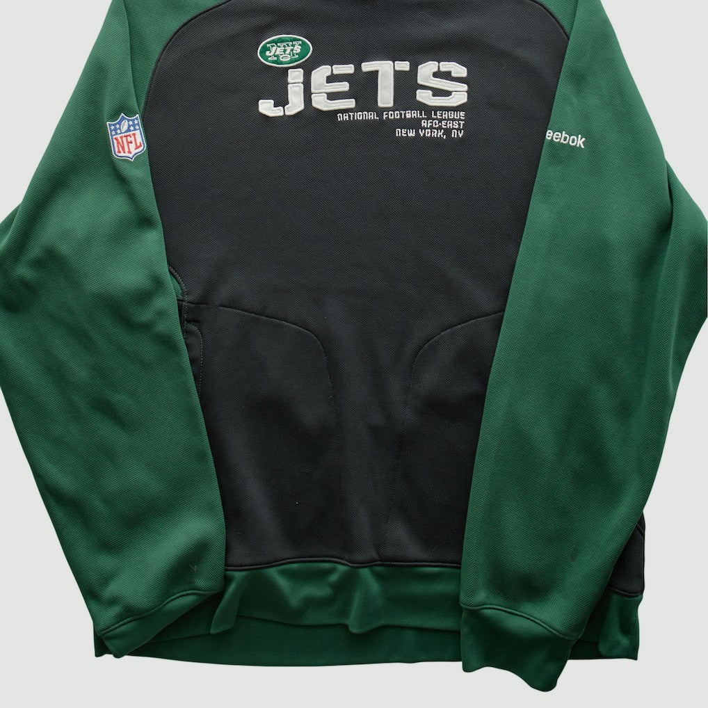 New York Jets Reebok 2010s Hooded Pullover Sweatshirt Black Vintage | Fanatics