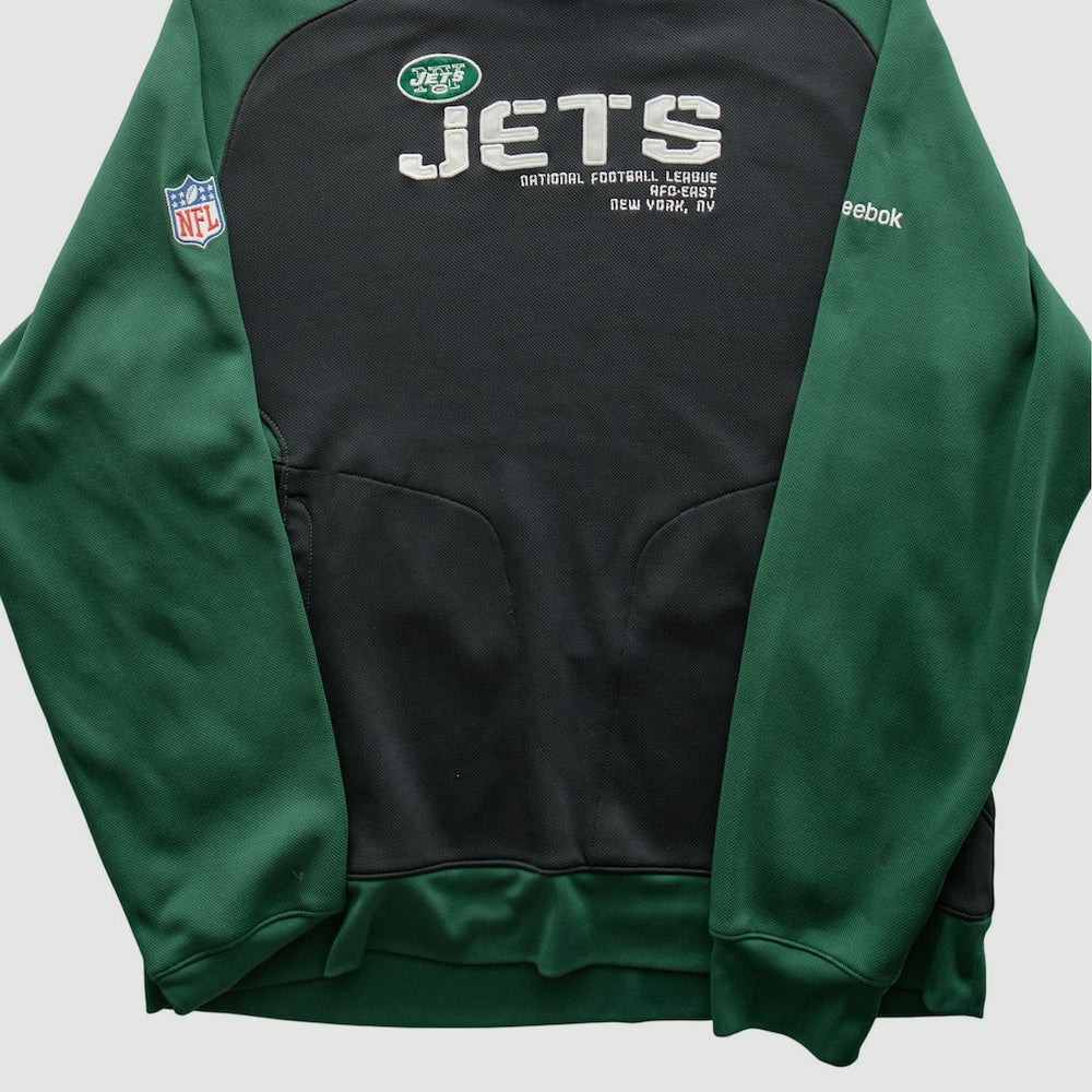 New York Jets Reebok 2010s Hooded Pullover Sweatshirt Black Vintage | Fanatics