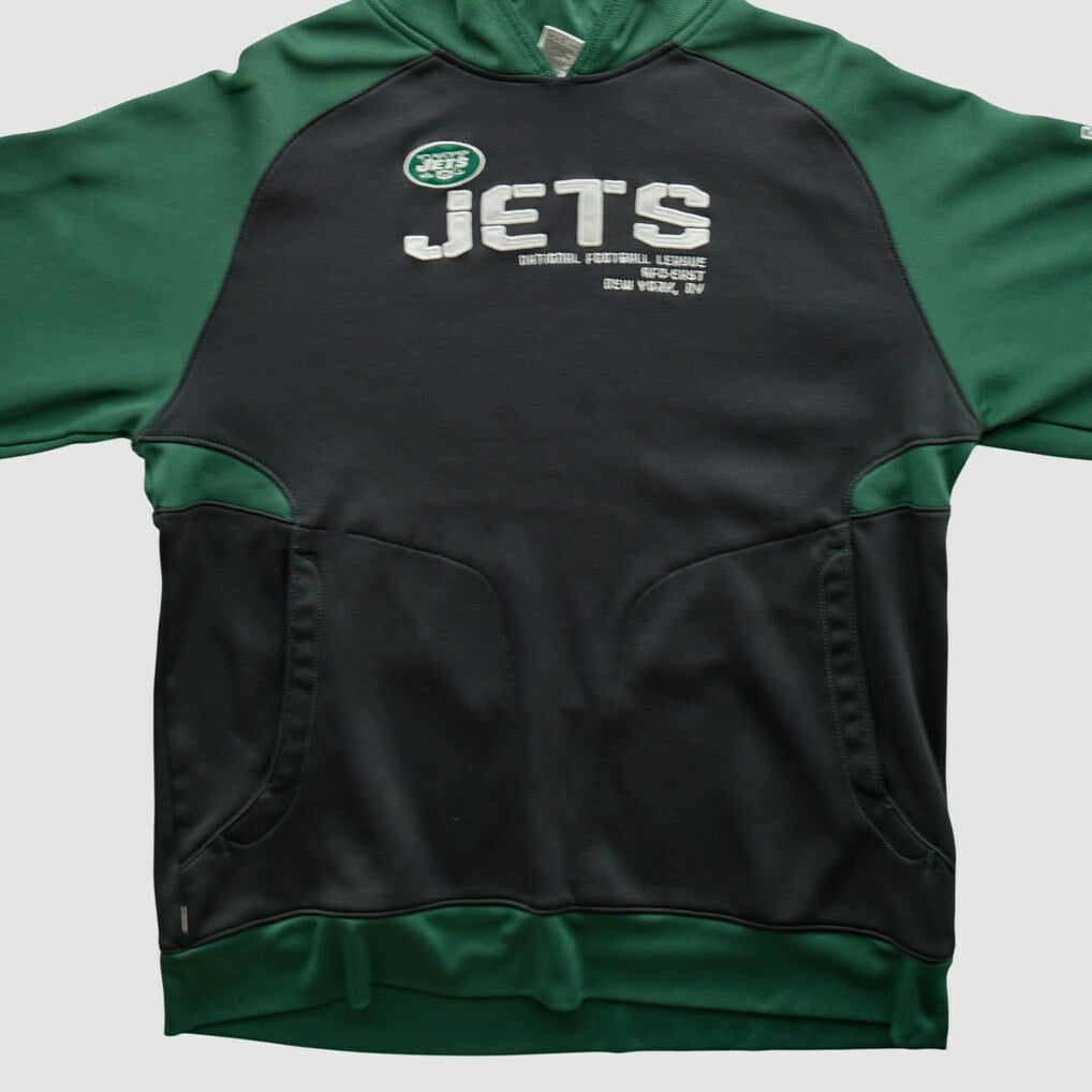 New York Jets Reebok 2010s Hooded Pullover Sweatshirt Black Vintage | Fanatics