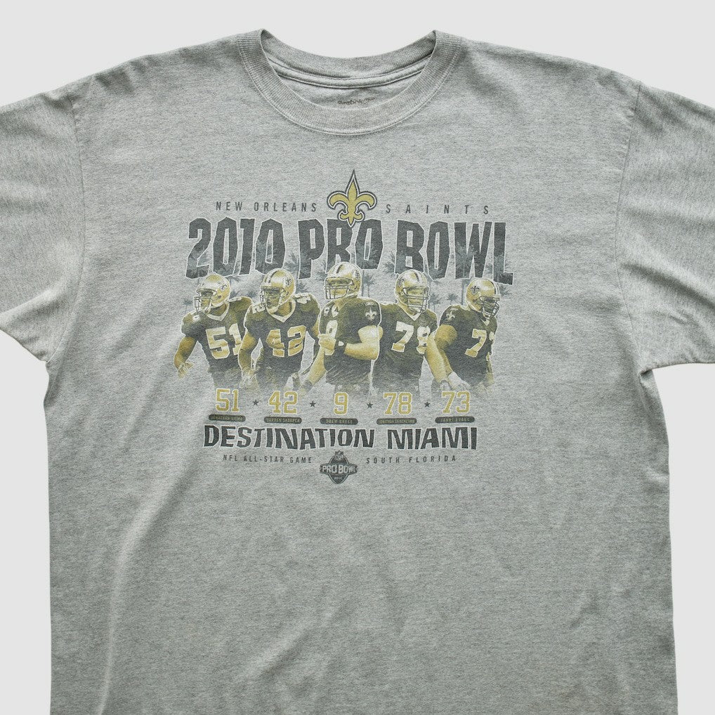 New Orleans Saints Reebok 2010 T-shirt Heather Gray Vintage | Fanatics