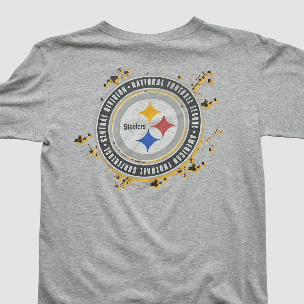 Pittsburgh Steelers Starter 90s Long Sleeve T-shirt Heather Gray Vintage | Fanatics