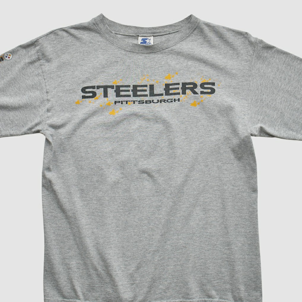 Pittsburgh Steelers Starter 90s Long Sleeve T-shirt Heather Gray Vintage | Fanatics