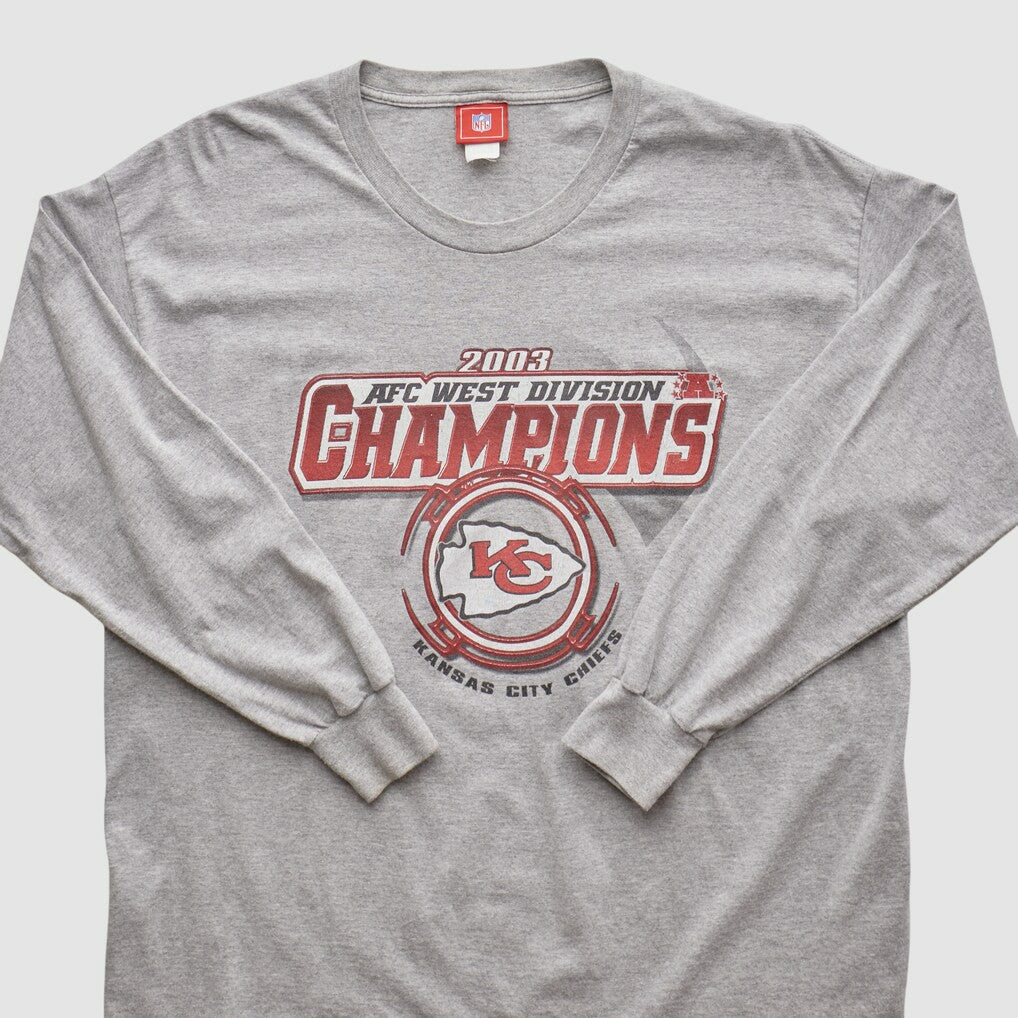 Kansas City Chiefs NFL 2003 Long Sleeve T-shirt Heather Gray Vintage | Fanatics