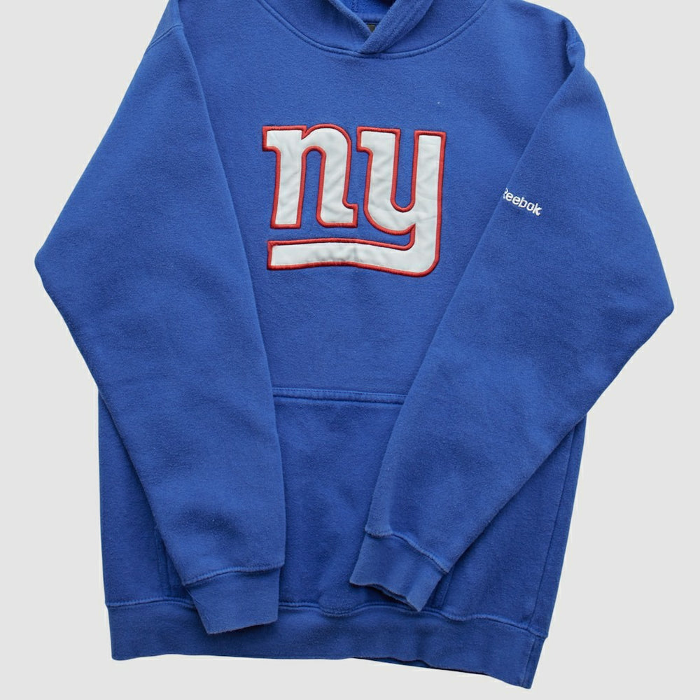 New York Giants Reebok 2000s Hooded Pullover Sweatshirt Blue Vintage | Fanatics
