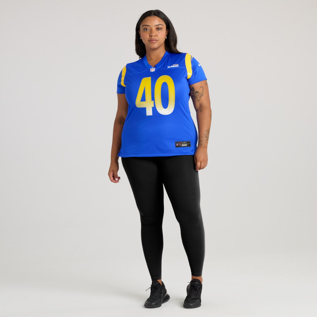 Jesse Luketa Los Angeles Rams Women's Team Game Jersey Royal | Nike for Sale