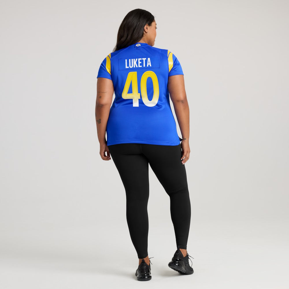 Jesse Luketa Los Angeles Rams Women's Team Game Jersey Royal | Nike for Sale