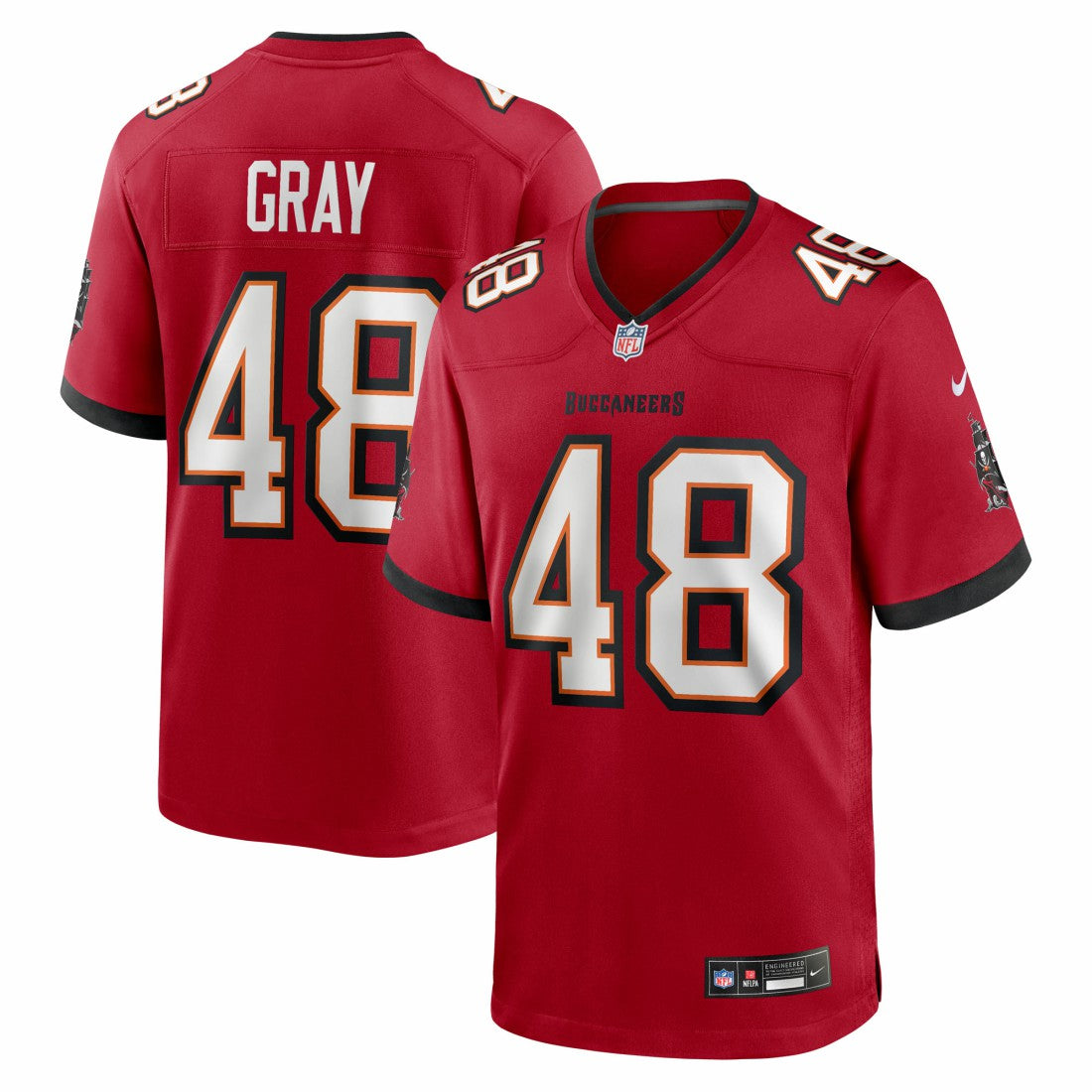 JT Gray Tampa Bay Buccaneers Team Game Jersey Red | Nike for Sale