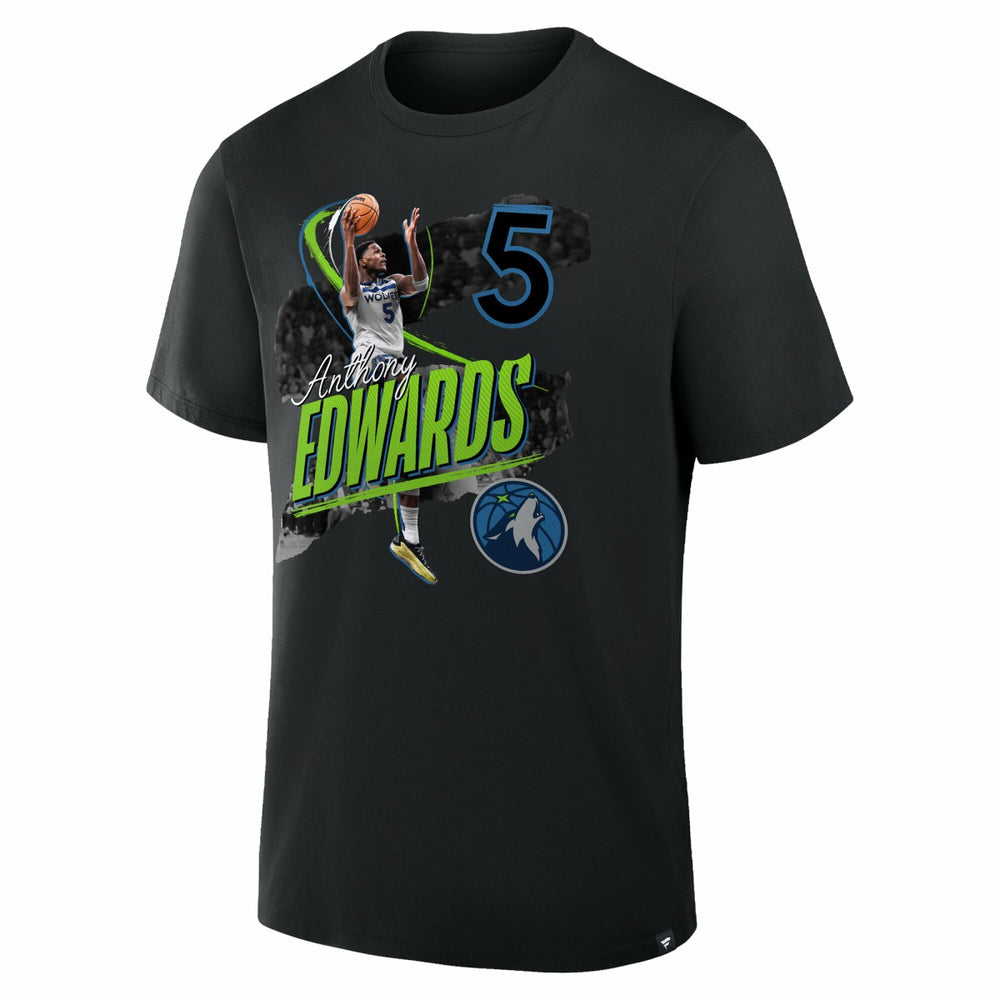 Anthony Edwards Minnesota Timberwolves Start of Season T-Shirt Black - NBA