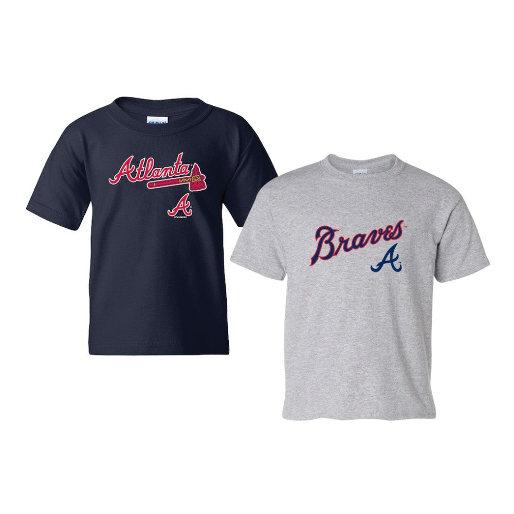 Atlanta Braves Soft as a Grape Youth 2-Pack Logo T-Shirt Set - MLB