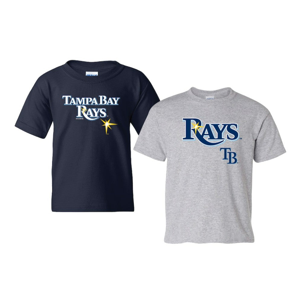 Tampa Bay Rays Soft as a Grape Youth 2-Pack Logo T-Shirt Set - MLB