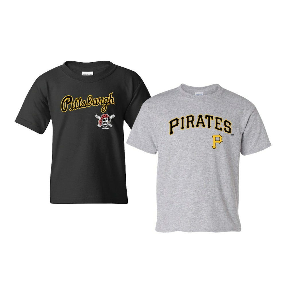 Pittsburgh Pirates Soft as a Grape Youth 2-Pack Logo T-Shirt Set - MLB