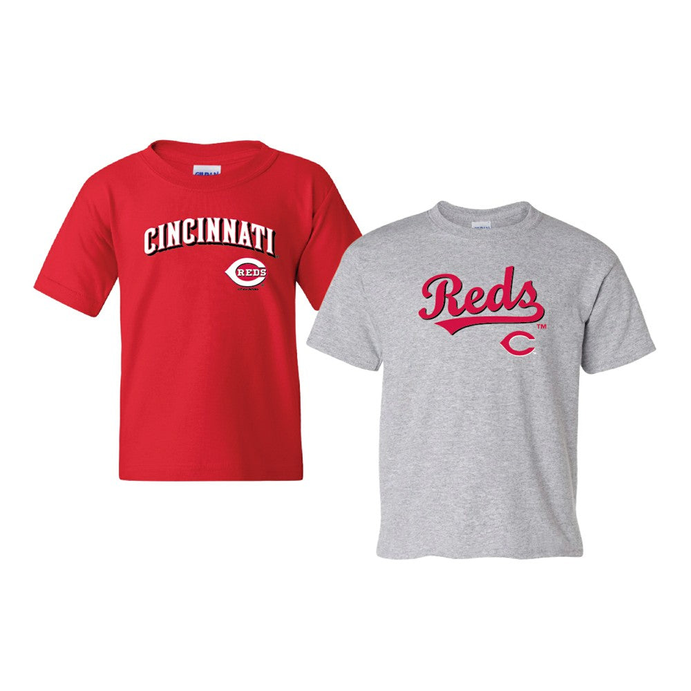 Cincinnati Reds Soft as a Grape Youth 2-Pack Logo T-Shirt Set - MLB