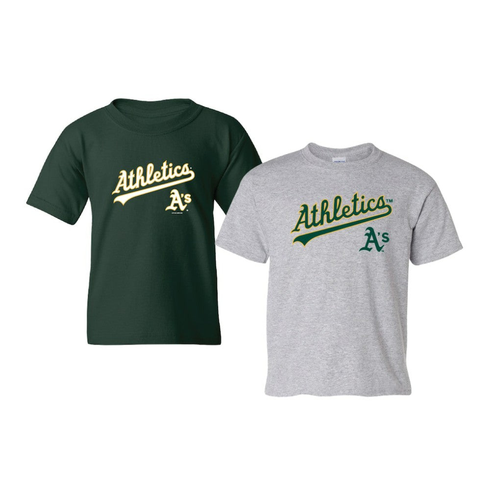 Athletics Soft as a Grape Youth 2-Pack Logo T-Shirt Set - MLB
