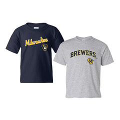 Milwaukee Brewers Soft as a Grape Youth 2-Pack Logo T-Shirt Set - MLB