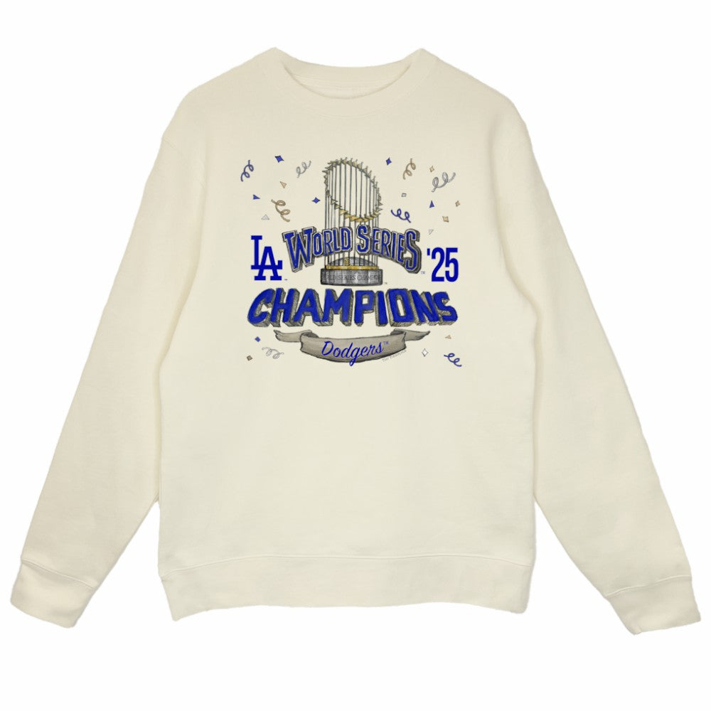 Los Angeles Dodgers Tiny Turnip Women's 2025 World Series Champions Parade Sweatshirt - MLB