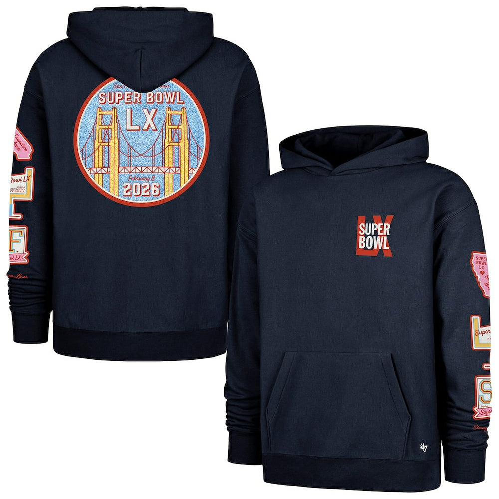 Stoney Clover Lane x '47 Women's Super Bowl LX Patches Foundation Hoodie Black | 47 brand