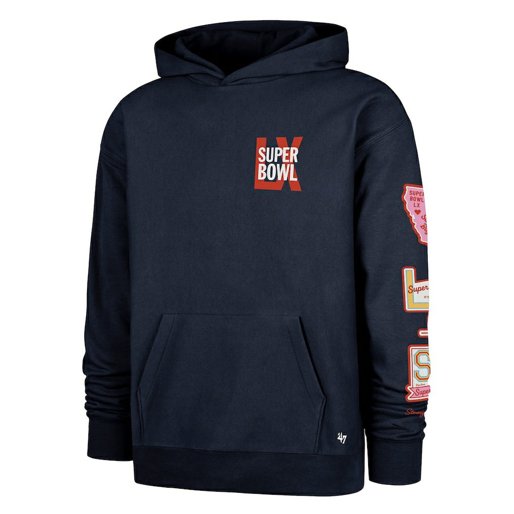 Stoney Clover Lane x '47 Women's Super Bowl LX Patches Foundation Hoodie Black | 47 brand