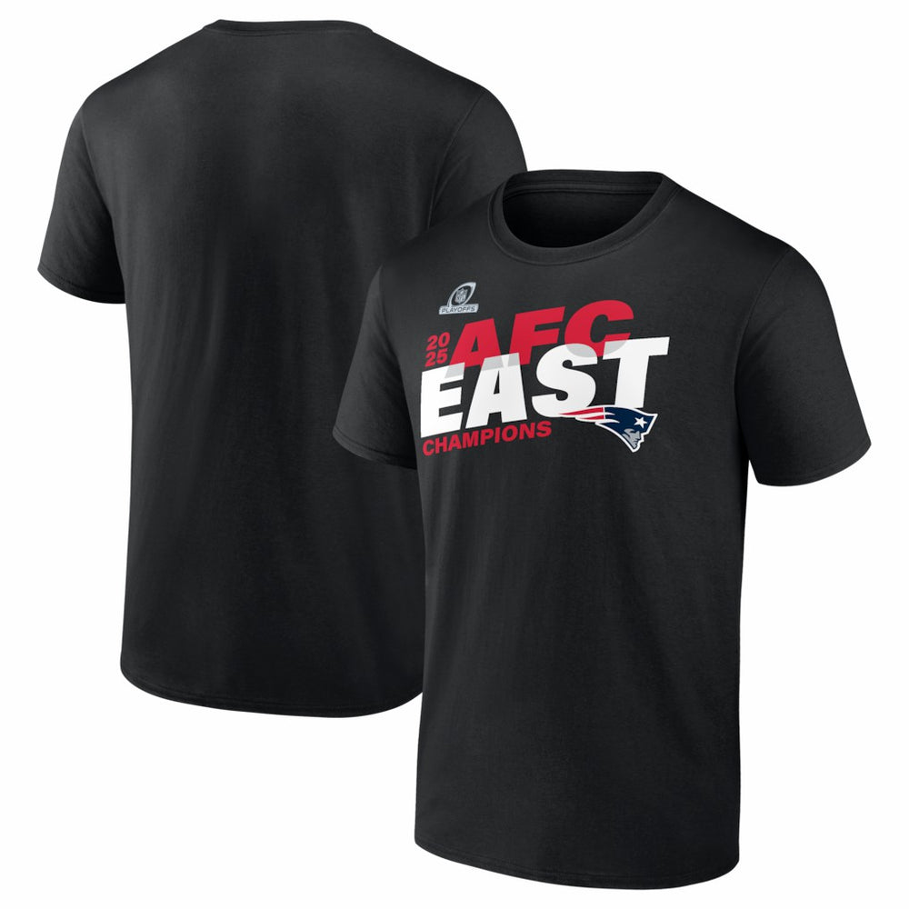 New England Patriots 2025 AFC East Division Champions Big & Tall Conquer T-Shirt Black | Fanatics