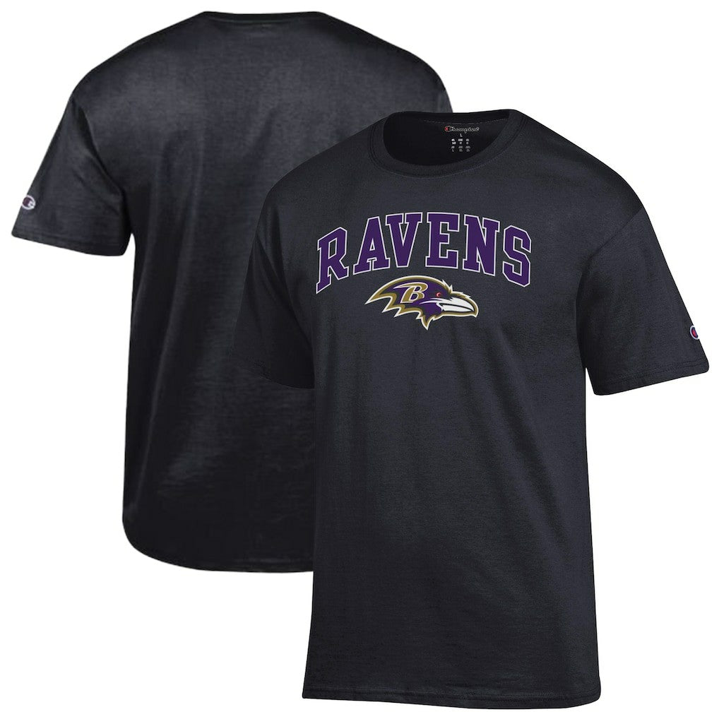 Baltimore Ravens Champion Arch Over Logo T-Shirt Black | NFL