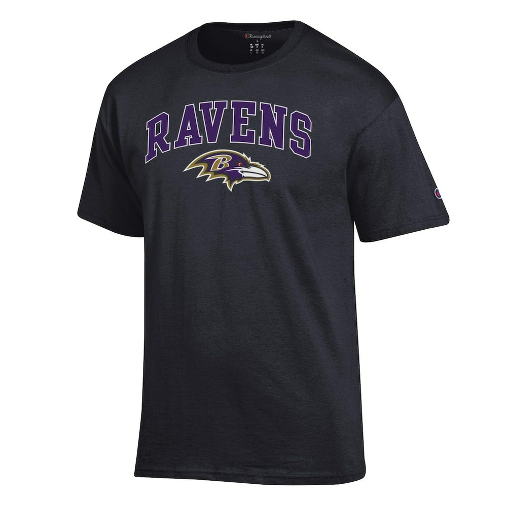 Baltimore Ravens Champion Arch Over Logo T-Shirt Black | NFL