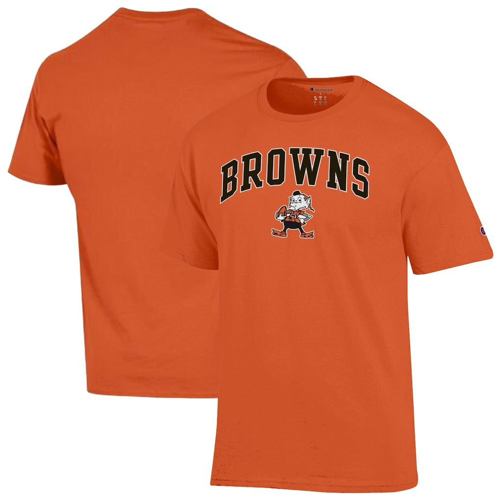 Cleveland Browns Champion Arch Over Logo T-Shirt Orange | NFL