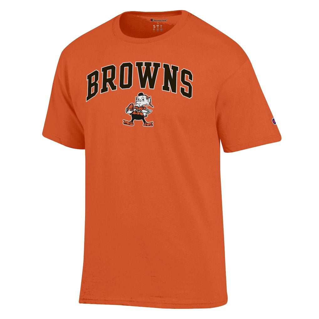Cleveland Browns Champion Arch Over Logo T-Shirt Orange | NFL