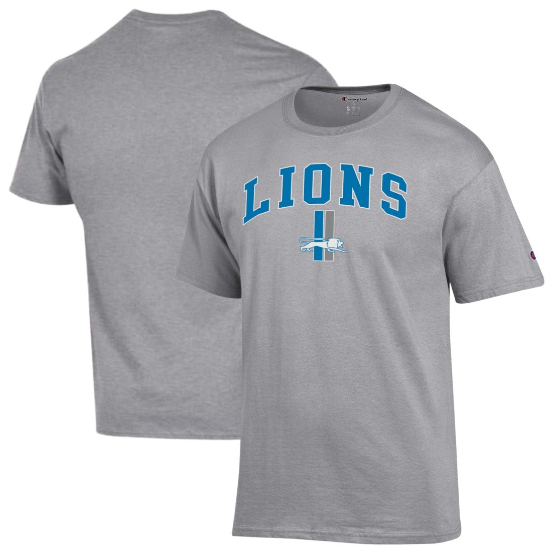 Detroit Lions Champion Arch Over Logo T-Shirt Gray | NFL