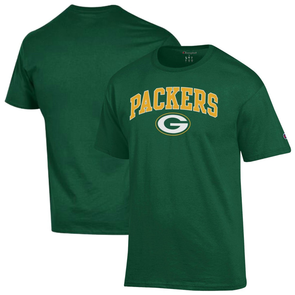Green Bay Packers Champion Arch Over Logo T-Shirt Green | NFL