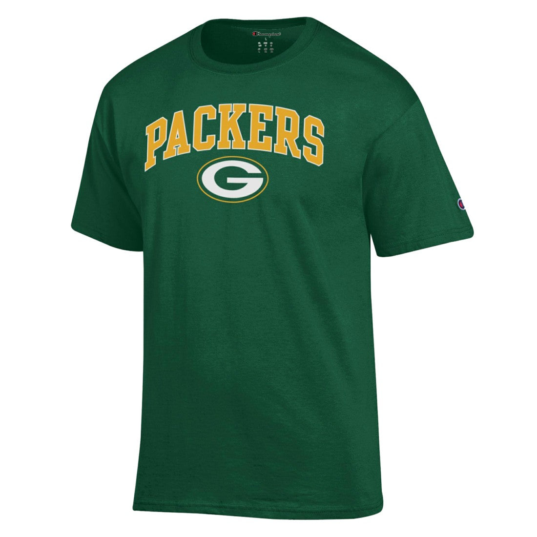 Green Bay Packers Champion Arch Over Logo T-Shirt Green | NFL