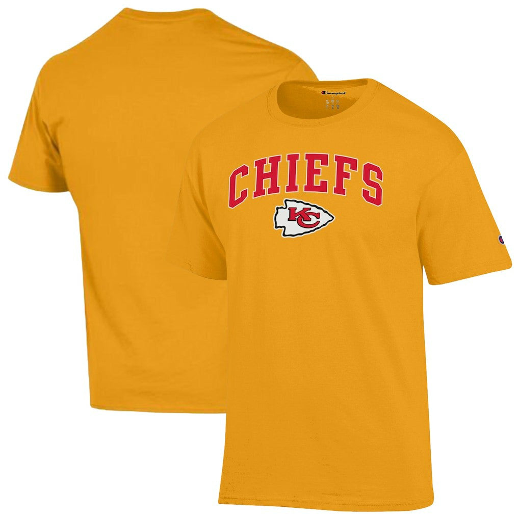 Kansas City Chiefs Champion Arch Over Logo T-Shirt Gold | NFL