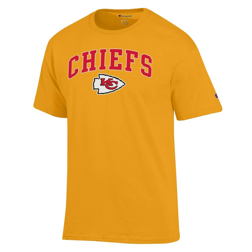 Kansas City Chiefs Champion Arch Over Logo T-Shirt Gold | NFL