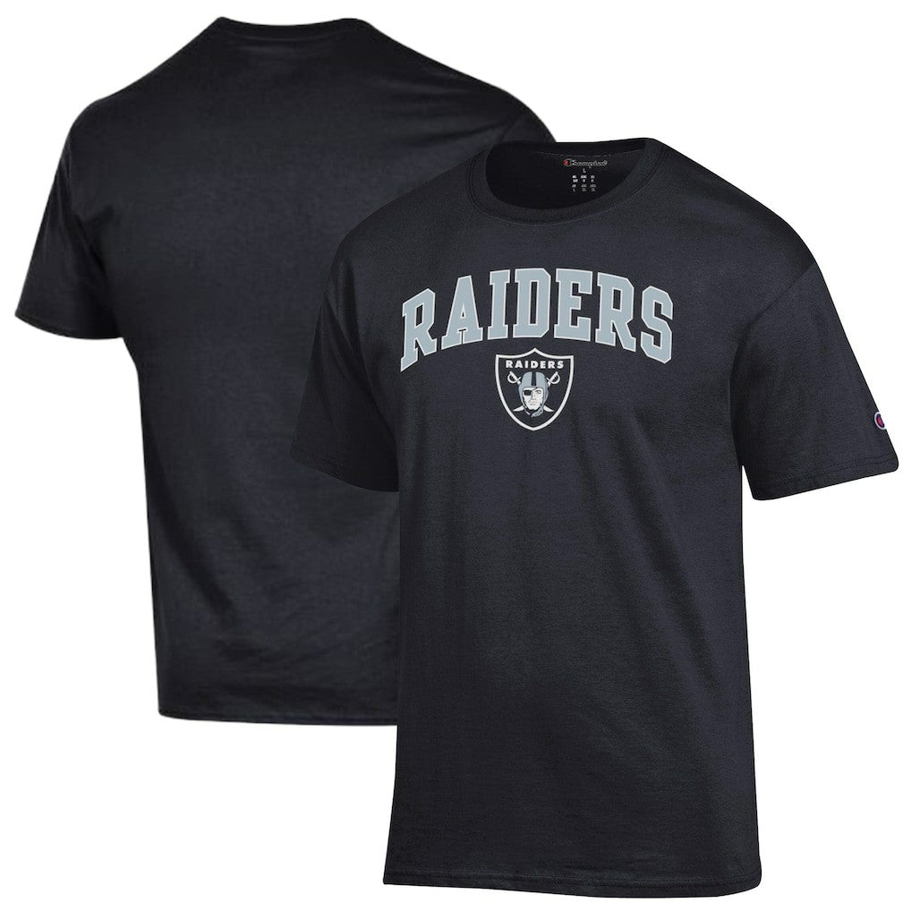 Las Vegas Raiders Champion Arch Over Logo T-Shirt Black | NFL