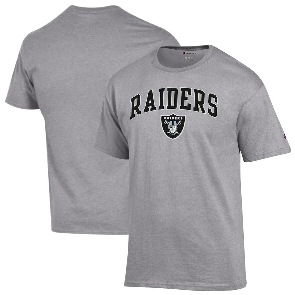 Las Vegas Raiders Champion Arch Over Logo T-Shirt Gray | NFL