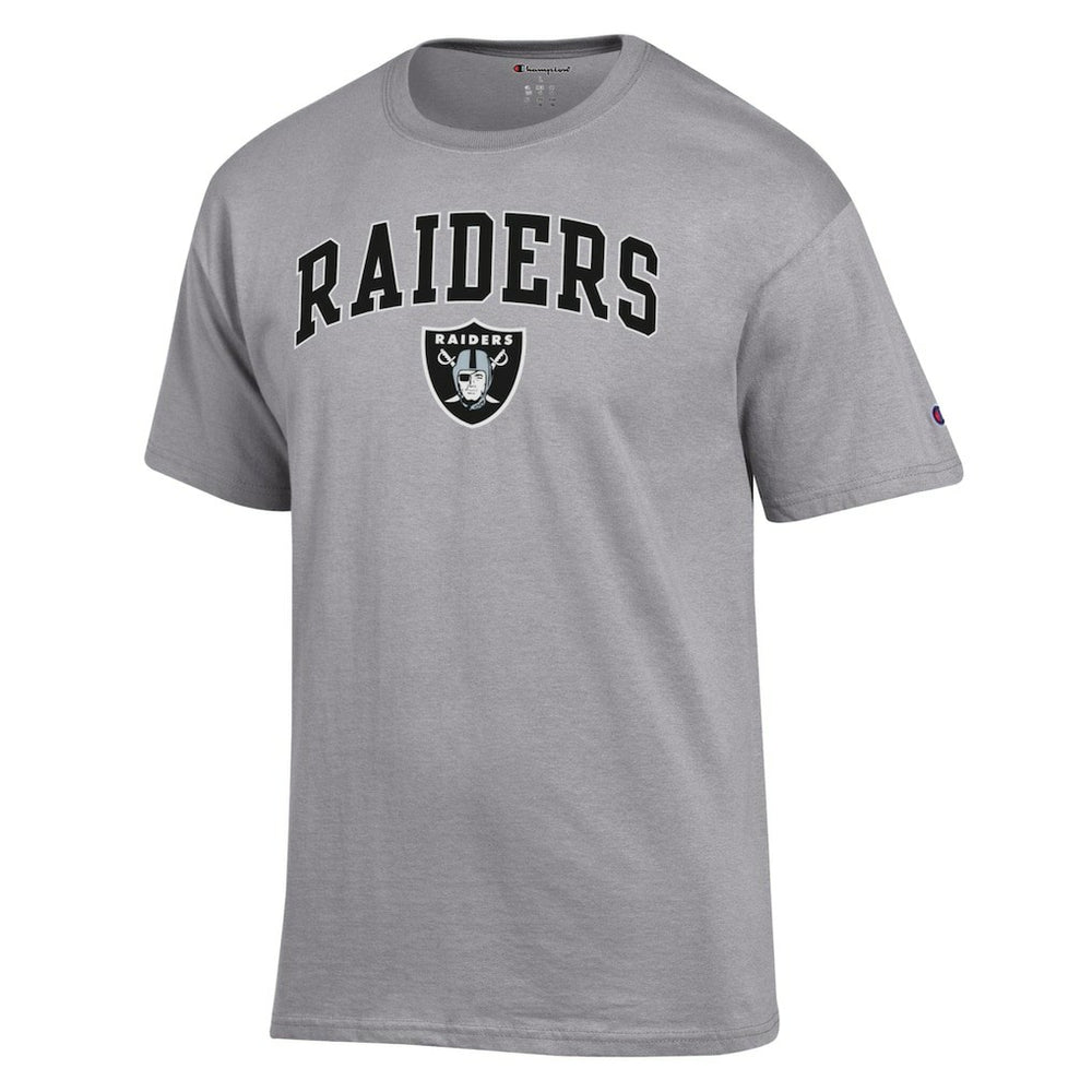 Las Vegas Raiders Champion Arch Over Logo T-Shirt Gray | NFL
