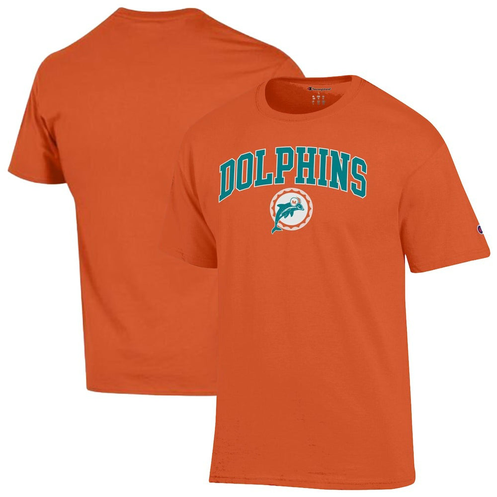 Miami Dolphins Champion Arch Over Logo T-Shirt Orange | NFL