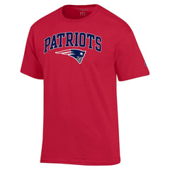 New England Patriots Champion Arch Over Logo T-Shirt Red | NFL