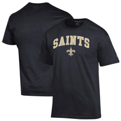 New Orleans Saints Champion Arch Over Logo T-Shirt Black | NFL