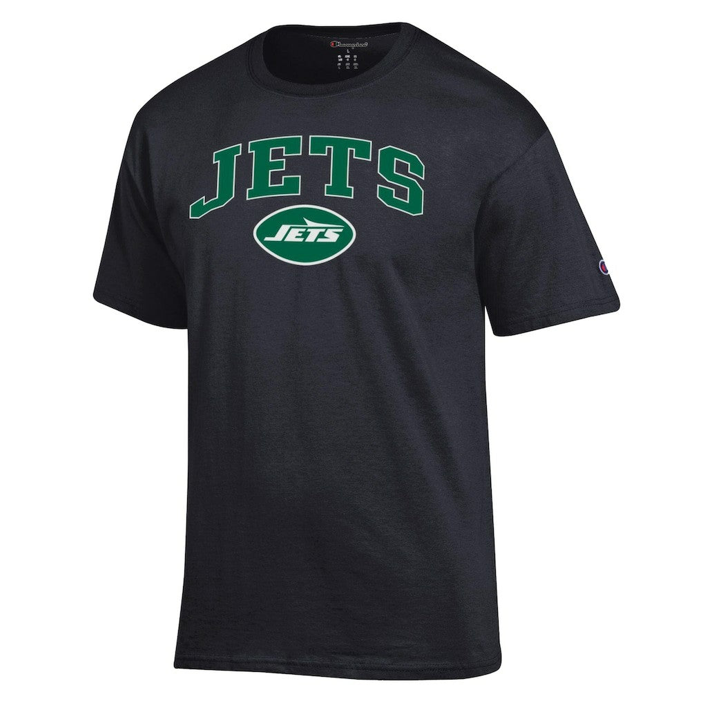 New York Jets Champion Arch Over Logo T-Shirt Black | NFL