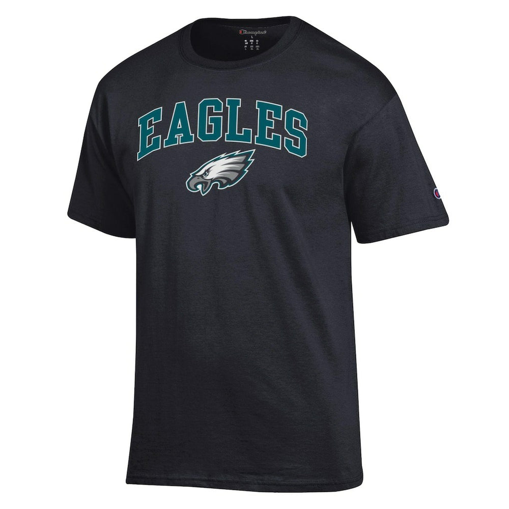 Philadelphia Eagles Champion Arch Over Logo T-Shirt Black | NFL