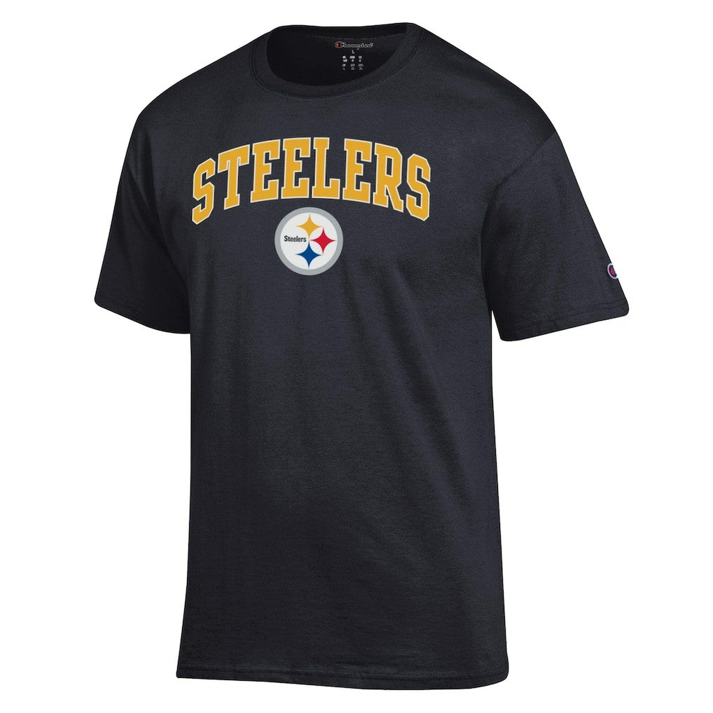 Pittsburgh Steelers Champion Arch Over Logo T-Shirt Black | NFL