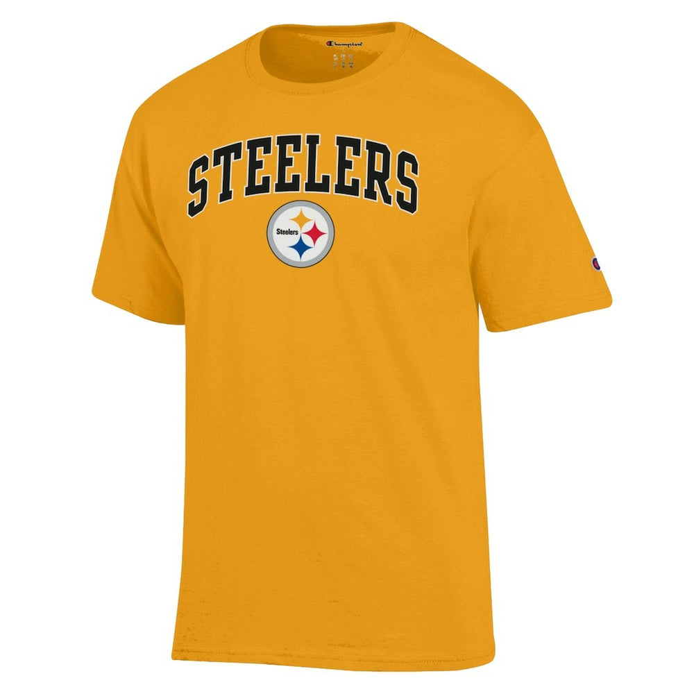 Pittsburgh Steelers Champion Arch Over Logo T-Shirt Gold | NFL