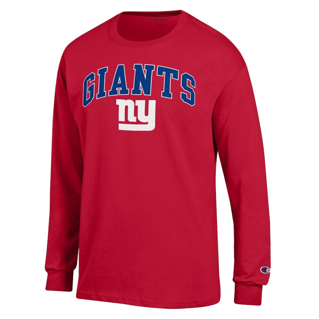New York Giants Champion Arch Over Logo Long Sleeve T-Shirt Red | NFL