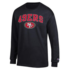 San Francisco 49ers Champion Arch Over Logo Long Sleeve T-Shirt Black | NFL