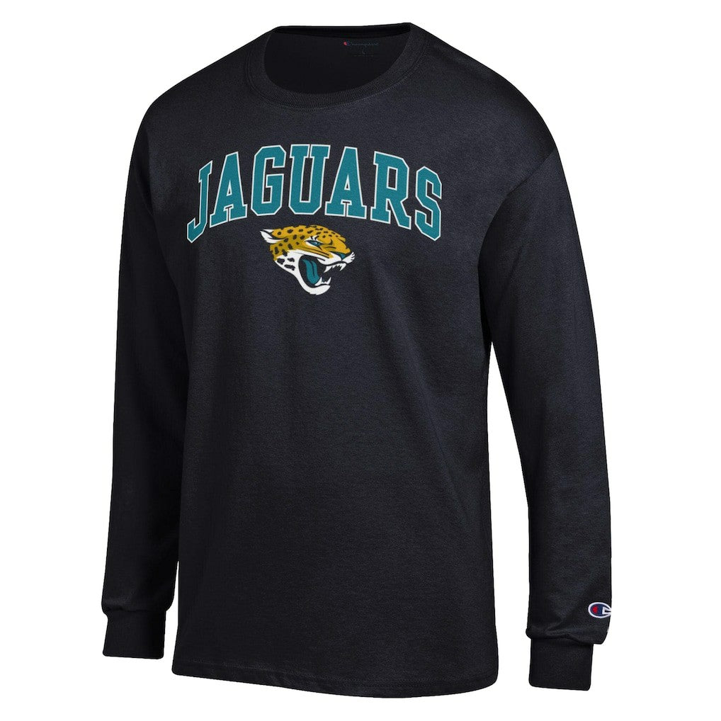 Jacksonville Jaguars Champion Arch Over Logo Long Sleeve T-Shirt Black | NFL