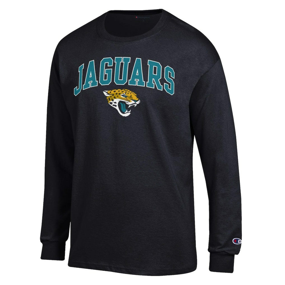 Jacksonville Jaguars Champion Arch Over Logo Long Sleeve T-Shirt Black | NFL